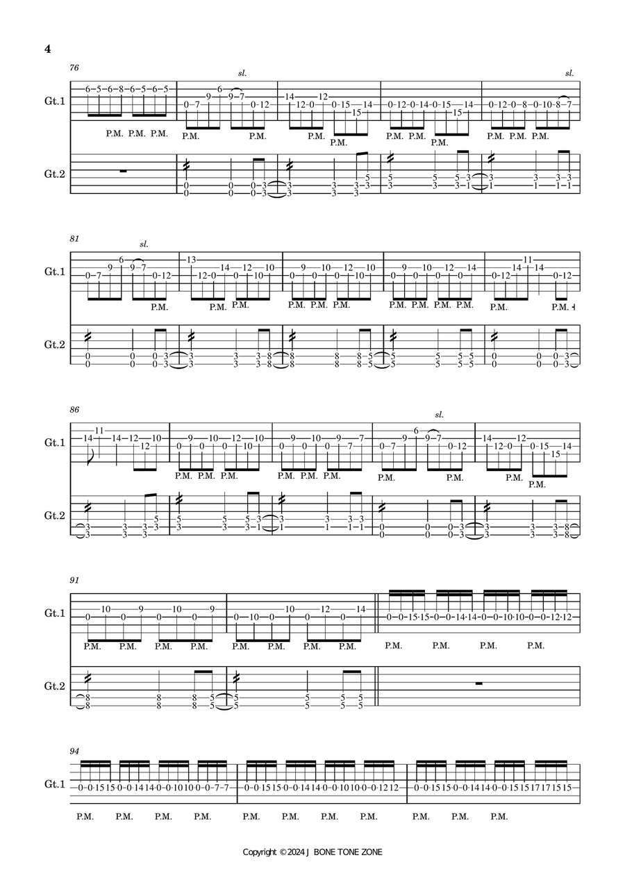 Roots Below Roots Below Guitar Tablature scores gallery preview page 4
