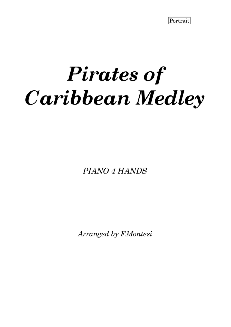 Medley: Fog Bound with The Medallion Calls, The Black Pearl, One Last Shot, and He's A Pirate 1 Piano, 4-Hands scores gallery preview page 2