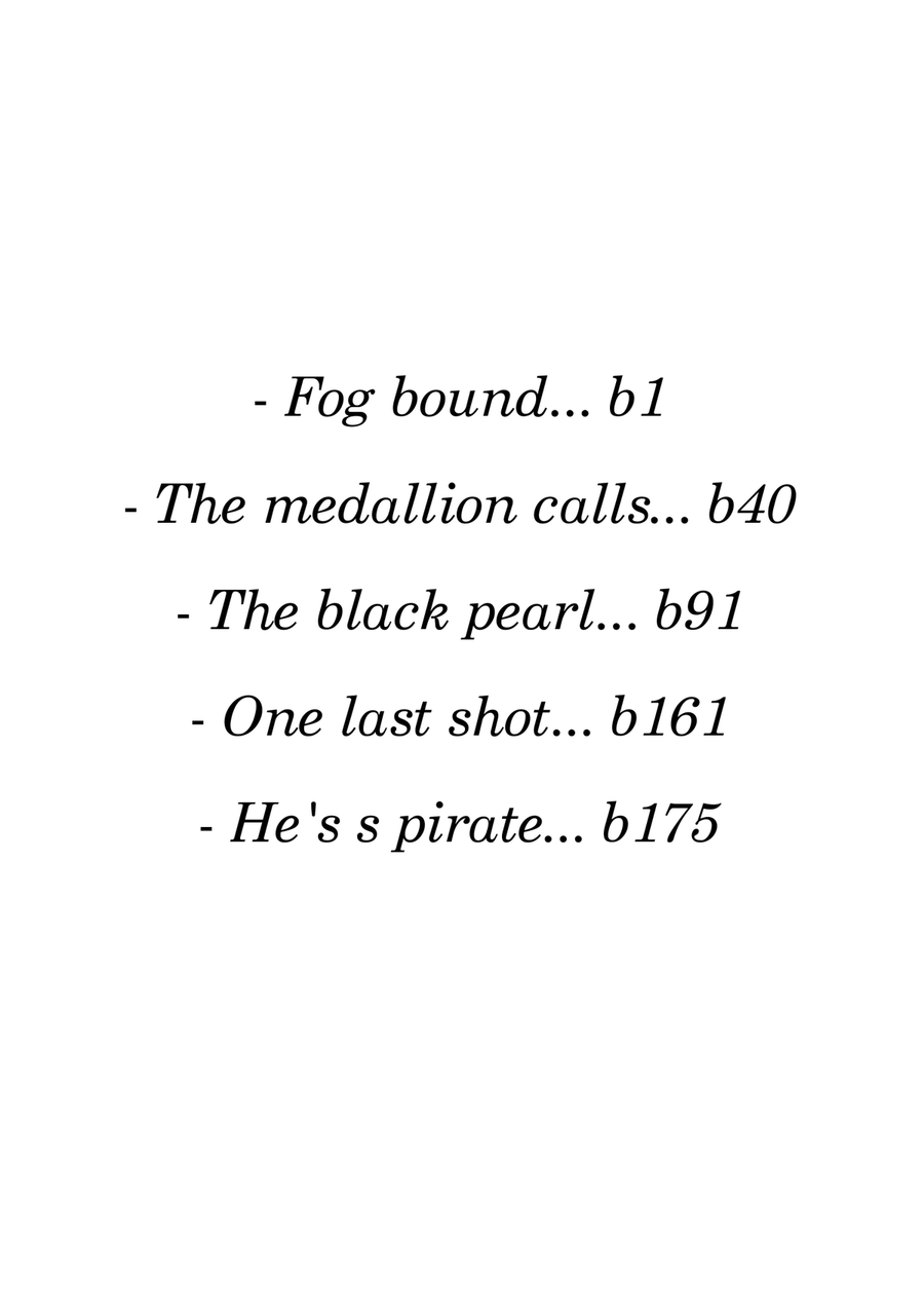 Medley: Fog Bound with The Medallion Calls, The Black Pearl, One Last Shot, and He's A Pirate 1 Piano, 4-Hands scores gallery preview page 3