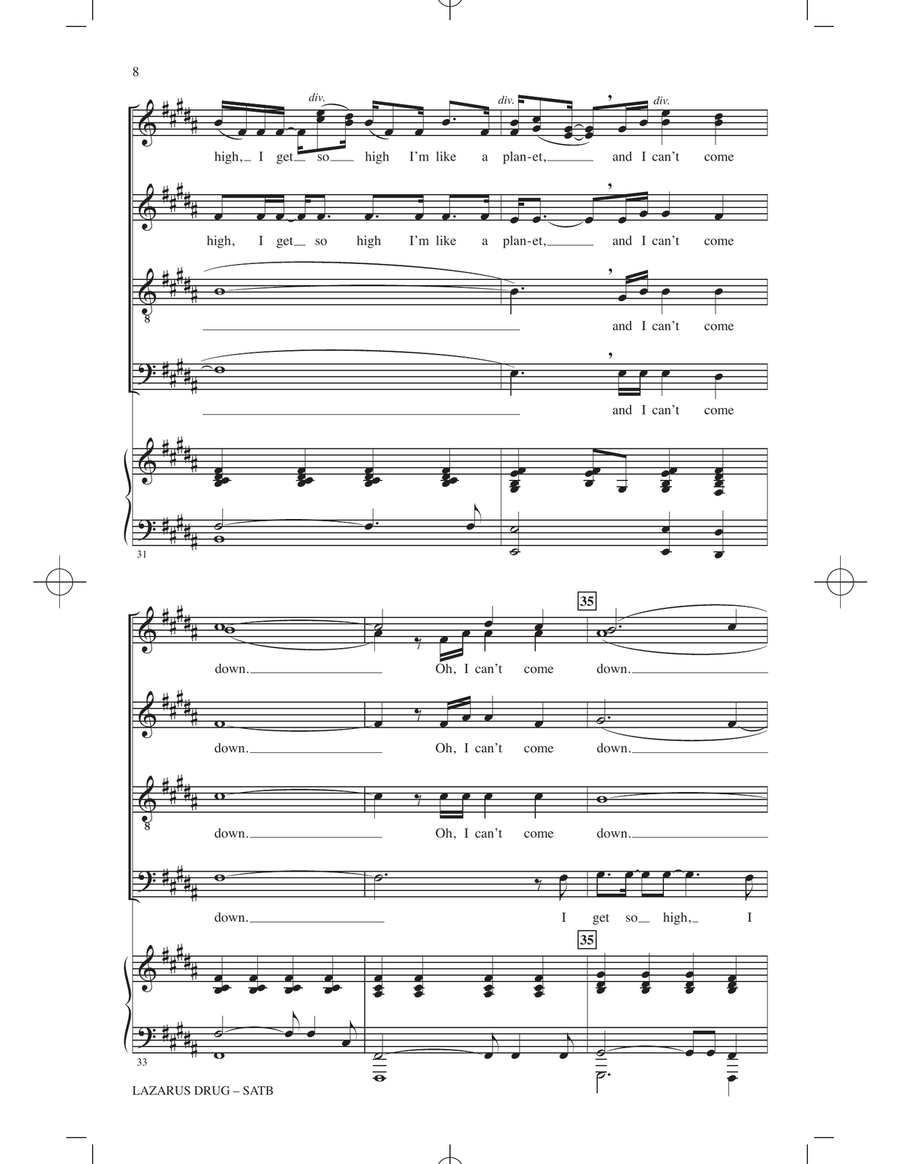 Lazarus Drug (from Bluey) (arr. Katerina Gimon) 4-Part scores gallery preview page 6