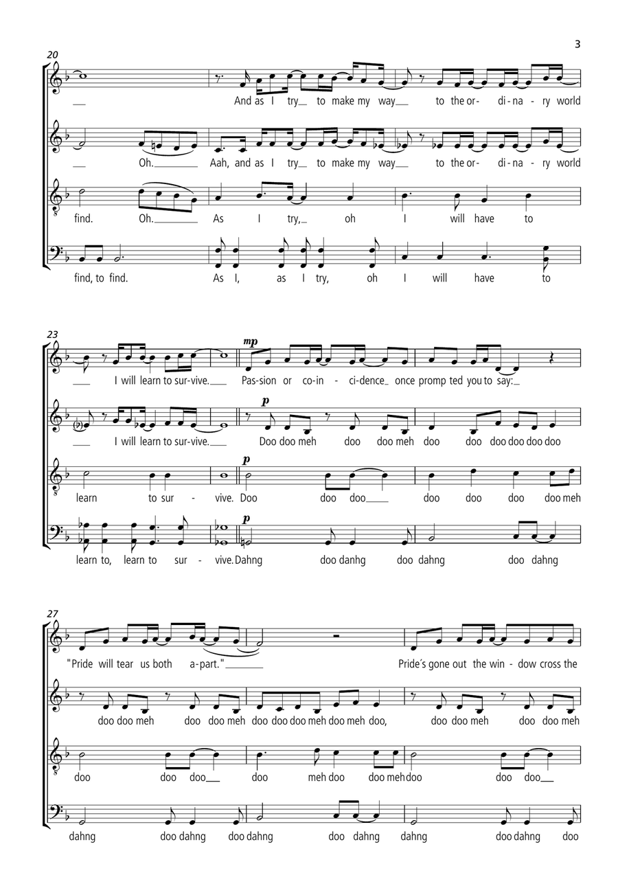 Ordinary World Ordinary World 4-Part scores gallery preview page 3