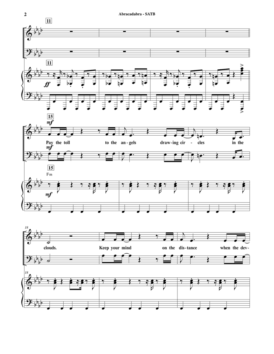 Abracadabra 4-Part scores gallery preview page 3