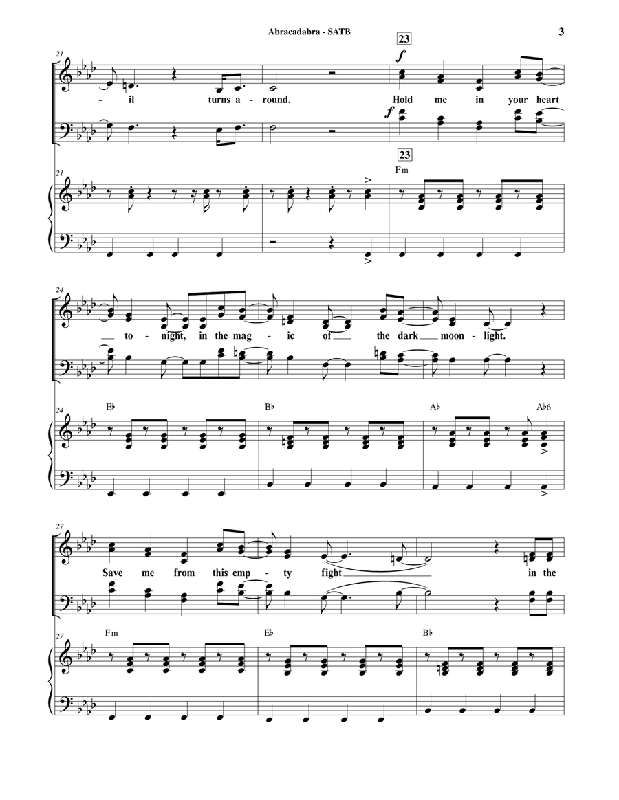 Abracadabra 4-Part scores gallery preview page 4