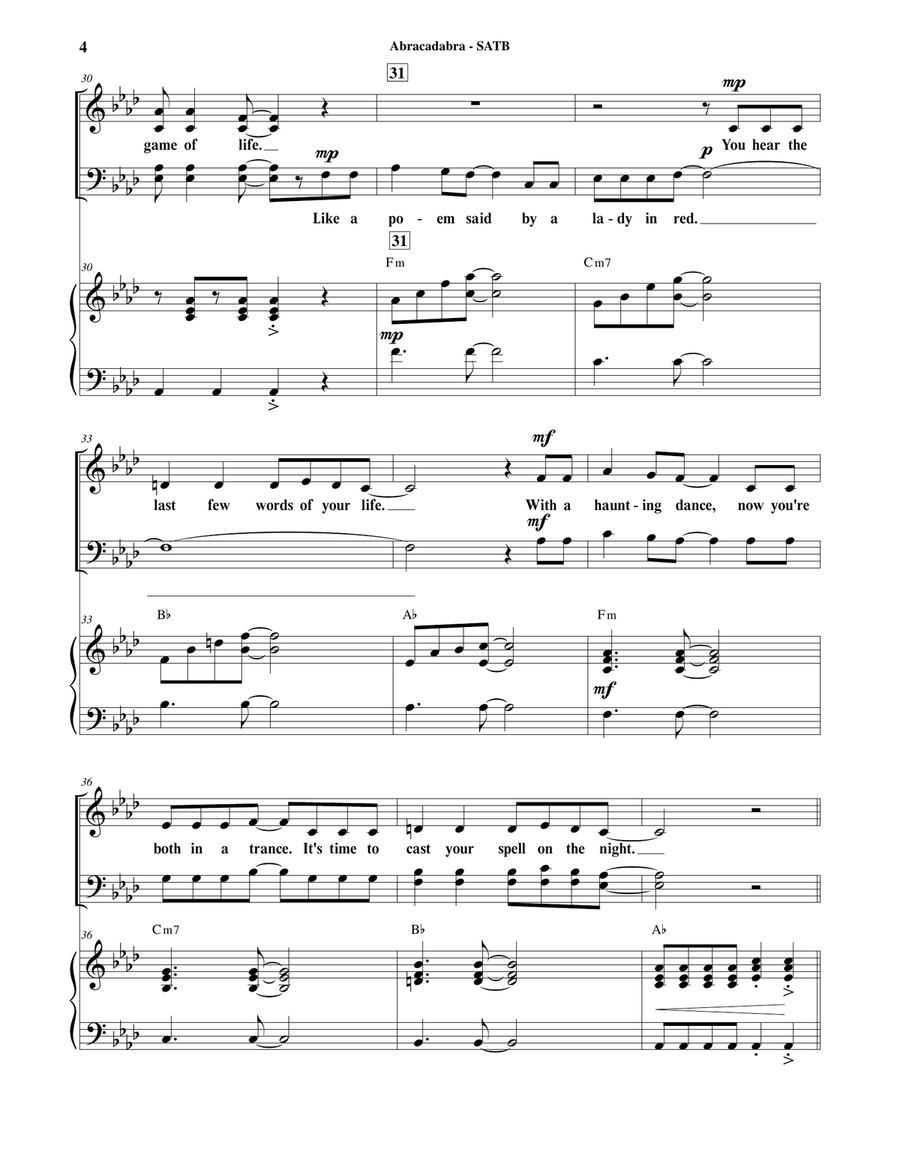 Abracadabra 4-Part scores gallery preview page 5