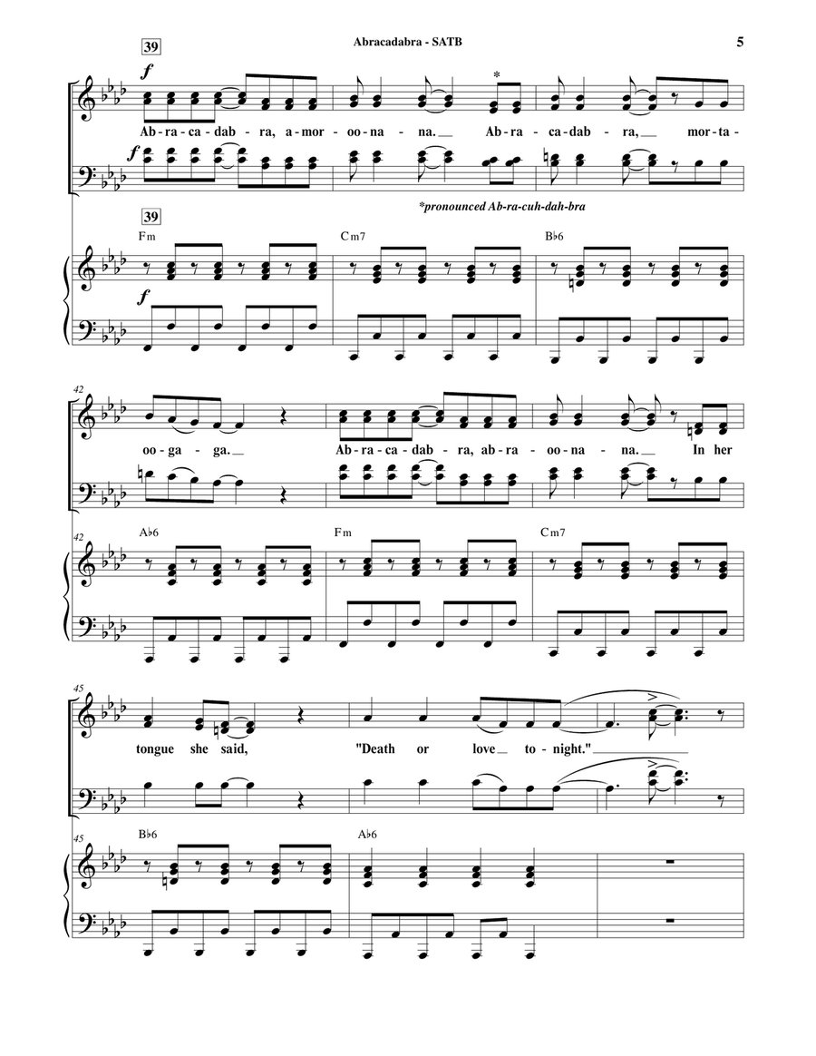 Abracadabra 4-Part scores gallery preview page 6