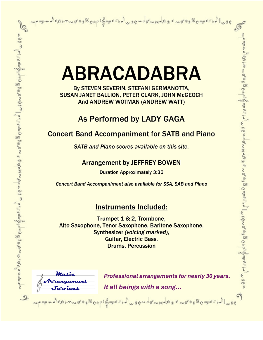 Abracadabra Concert Band scores gallery preview page 1
