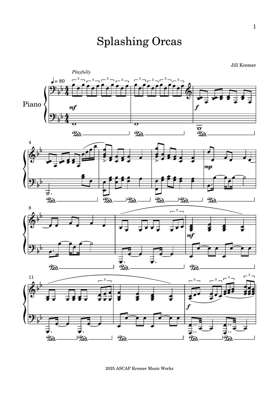 Splashing Orcas Splashing Orcas Piano Method scores gallery preview page 1