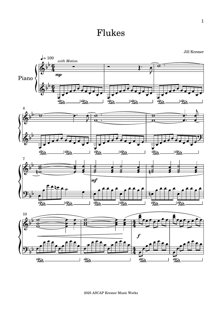 Flukes Flukes Piano, Vocal scores gallery preview page 1