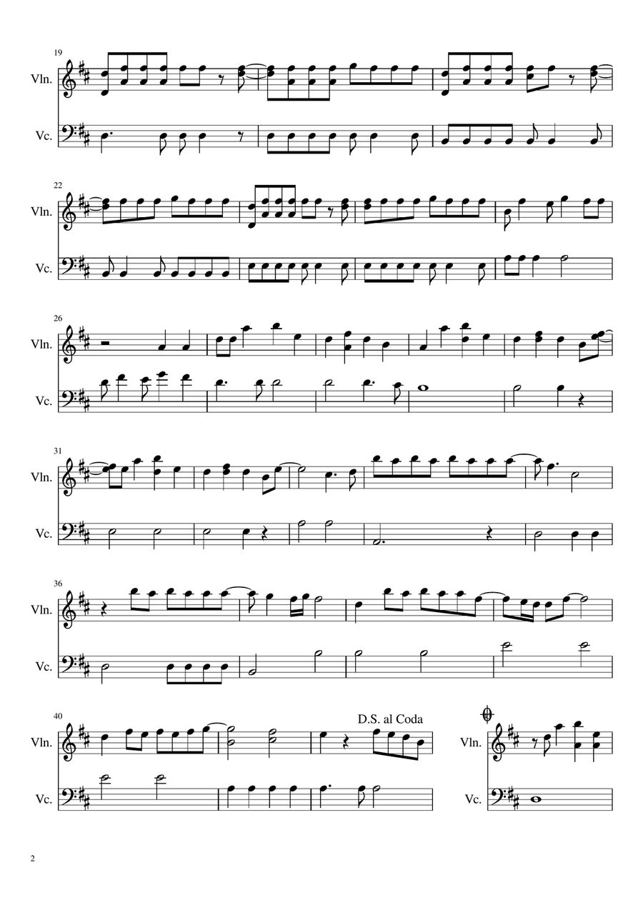 Birds Of A Feather String Duet scores gallery preview page 2