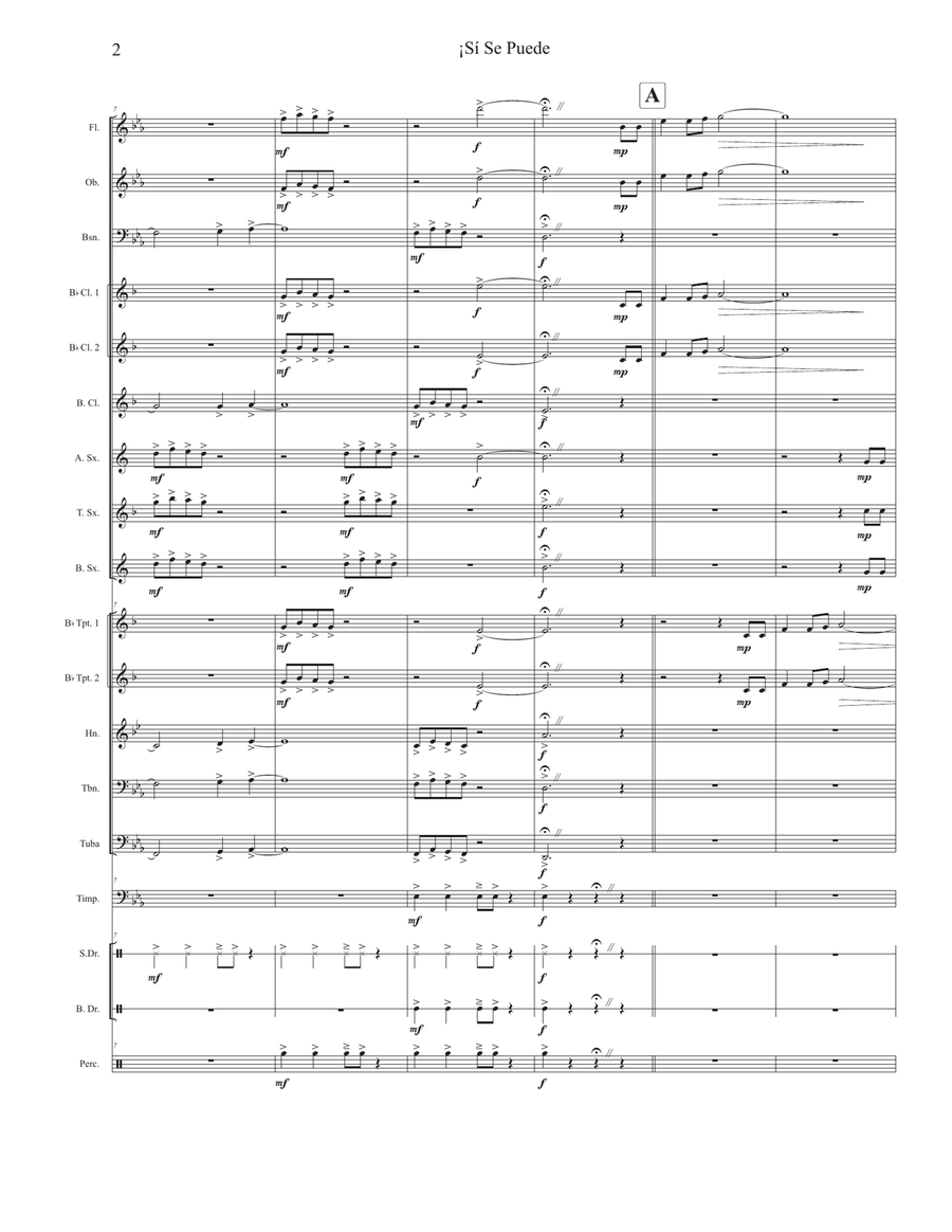 ¡Sí Se Puede! / Yes We Can! Concert Band scores gallery preview page 5