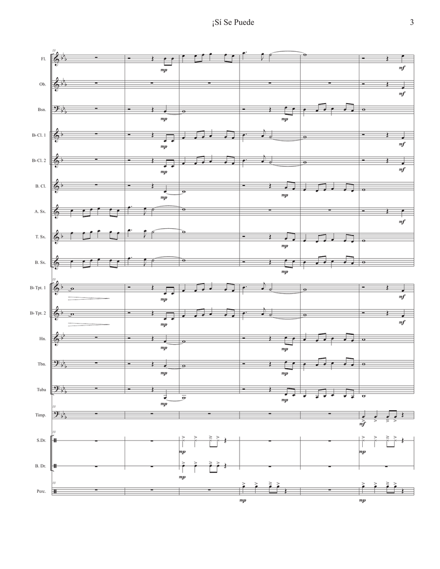 ¡Sí Se Puede! / Yes We Can! Concert Band scores gallery preview page 6