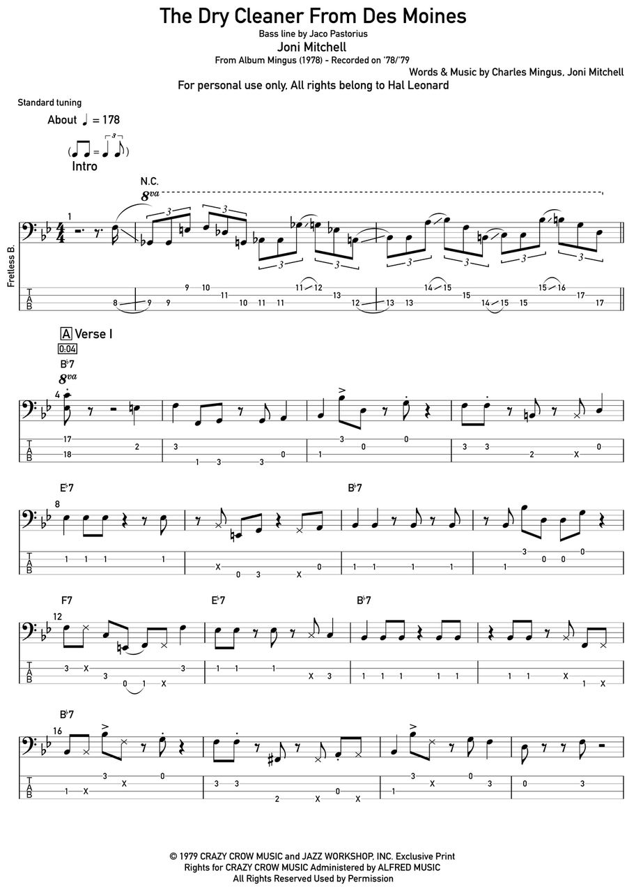 The Dry Cleaner From Des Moines Acoustic Guitar scores gallery preview page 1