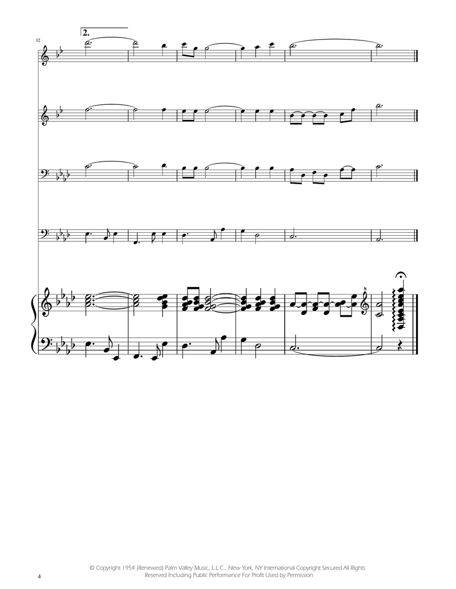 Fly Me To The Moon (In Other Words) Brass Quartet scores gallery preview page 4