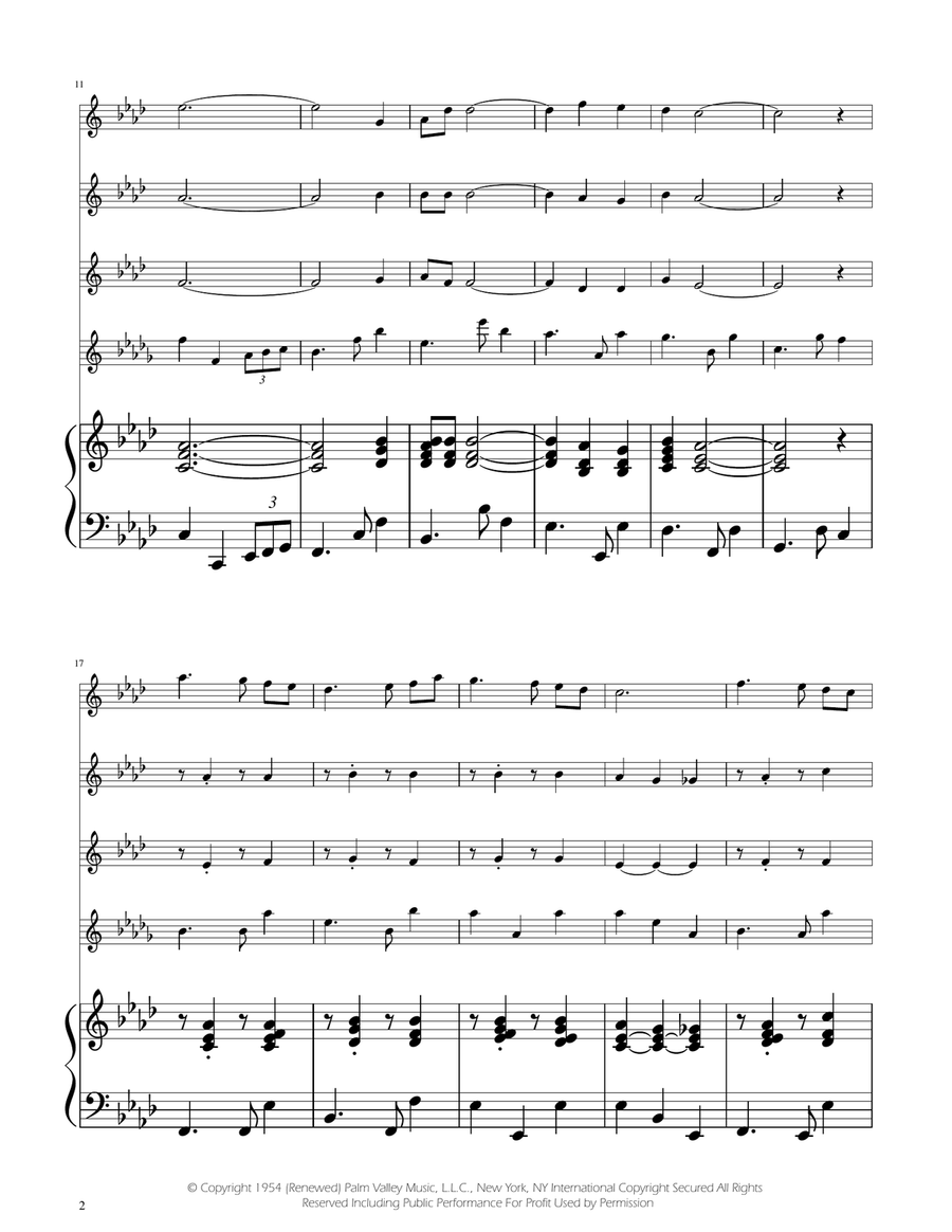 Fly Me To The Moon (In Other Words) Flute Quartet scores gallery preview page 2