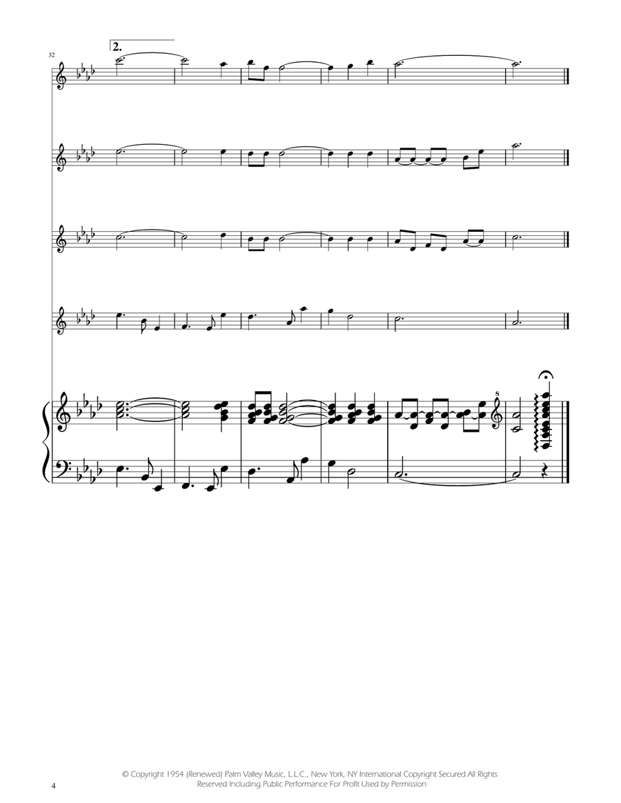 Fly Me To The Moon (In Other Words) Flute Quartet scores gallery preview page 4