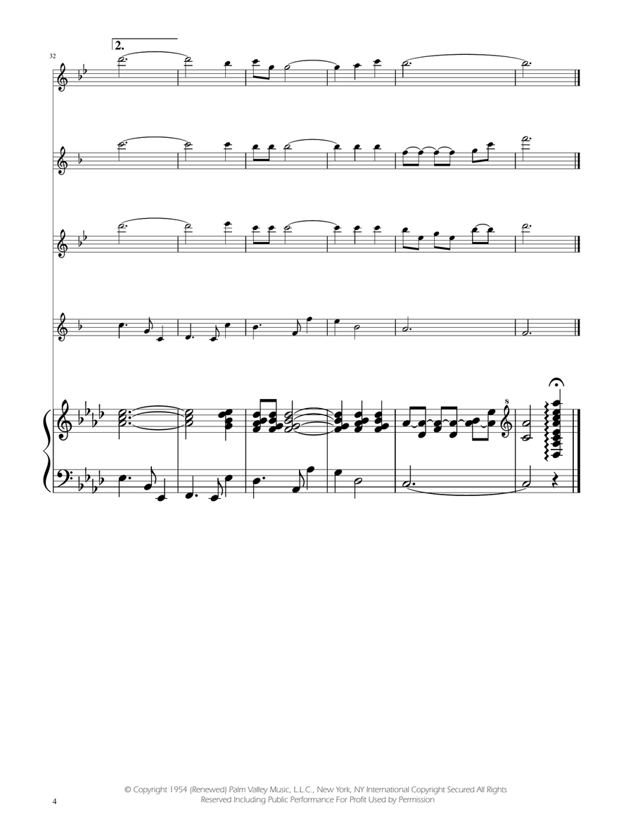 Fly Me To The Moon (In Other Words) Saxophone Quartet scores gallery preview page 4