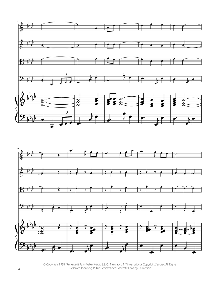Fly Me To The Moon (In Other Words) String Quartet scores gallery preview page 2