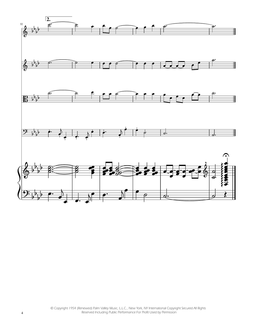 Fly Me To The Moon (In Other Words) String Quartet scores gallery preview page 4