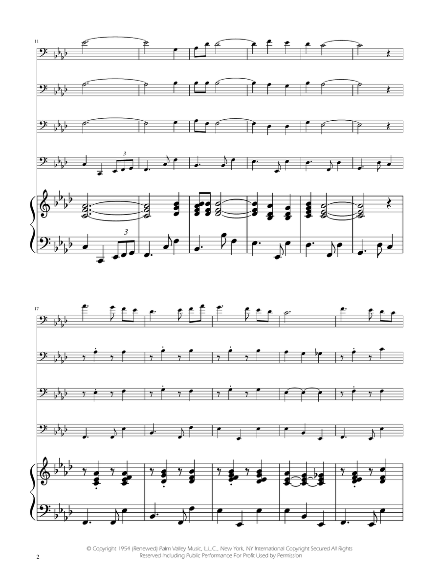 Fly Me To The Moon (In Other Words) Brass Quartet scores gallery preview page 2