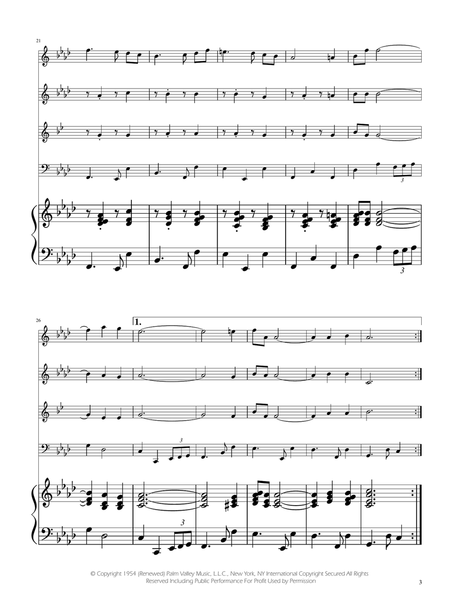 Fly Me To The Moon (In Other Words) Woodwind Quartet scores gallery preview page 3