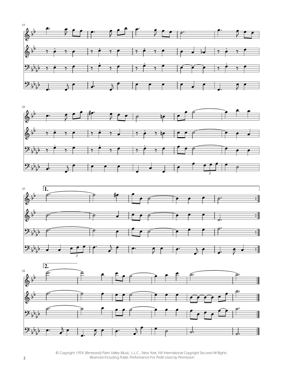 Fly Me To The Moon (In Other Words) Brass Quartet scores gallery preview page 2