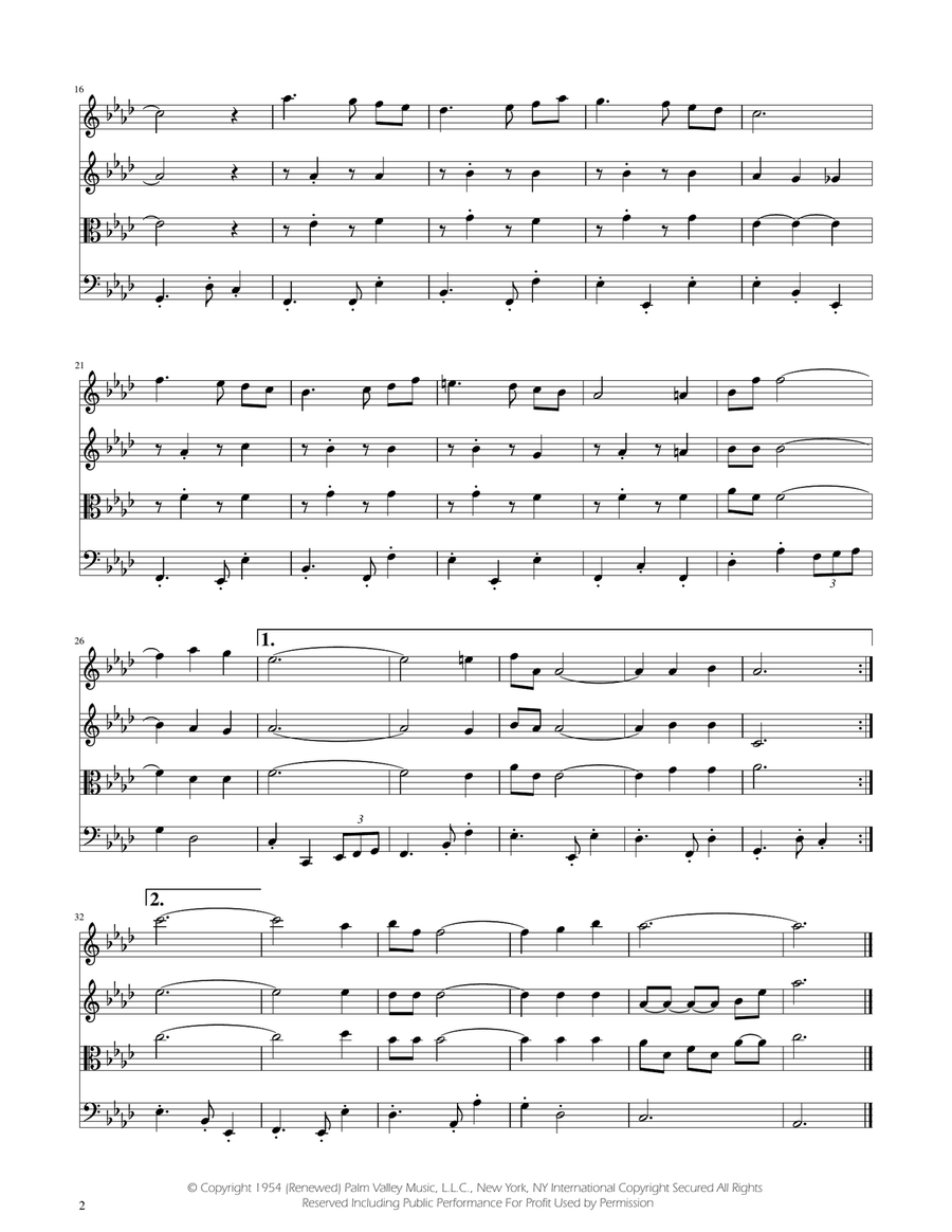 Fly Me To The Moon (In Other Words) String Quartet scores gallery preview page 2