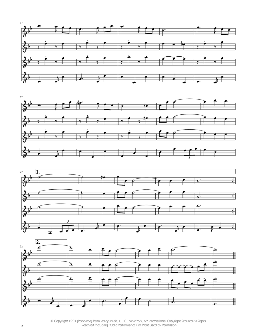 Fly Me To The Moon (In Other Words) Saxophone Quartet scores gallery preview page 2