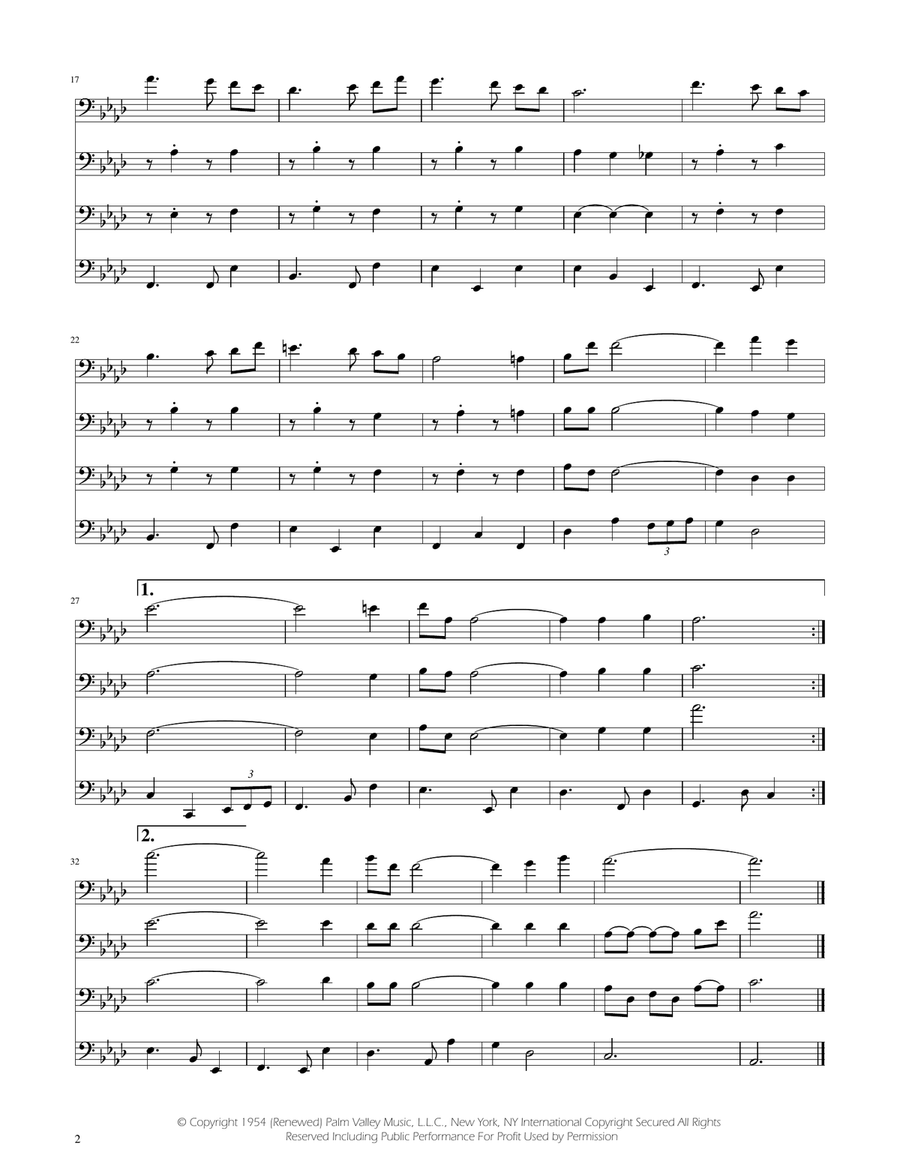 Fly Me To The Moon (In Other Words) Brass Quartet scores gallery preview page 2