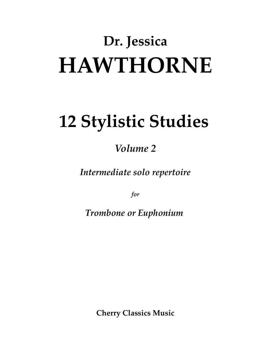 12 Stylistic Studies for Trombone or Euphonium volume 2 Euphonium scores gallery preview page 2