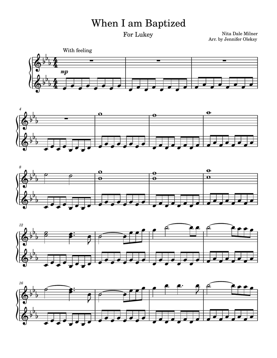 When I am Baptized When I am Baptized Piano Solo scores gallery preview page 1
