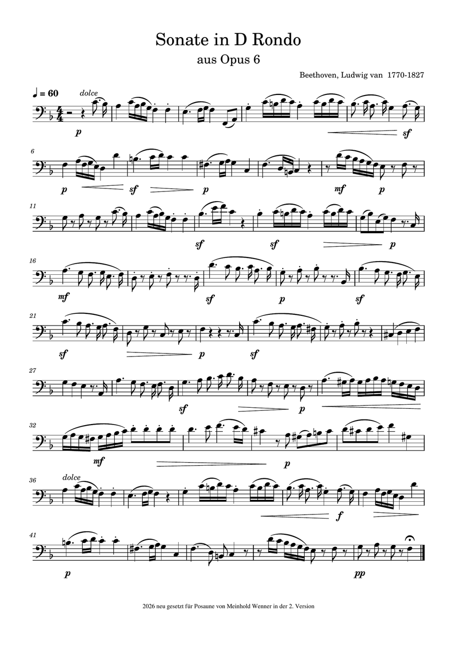 48 easy peaces for trombone 1759 - 1809 Trombone Solo scores gallery preview page 5