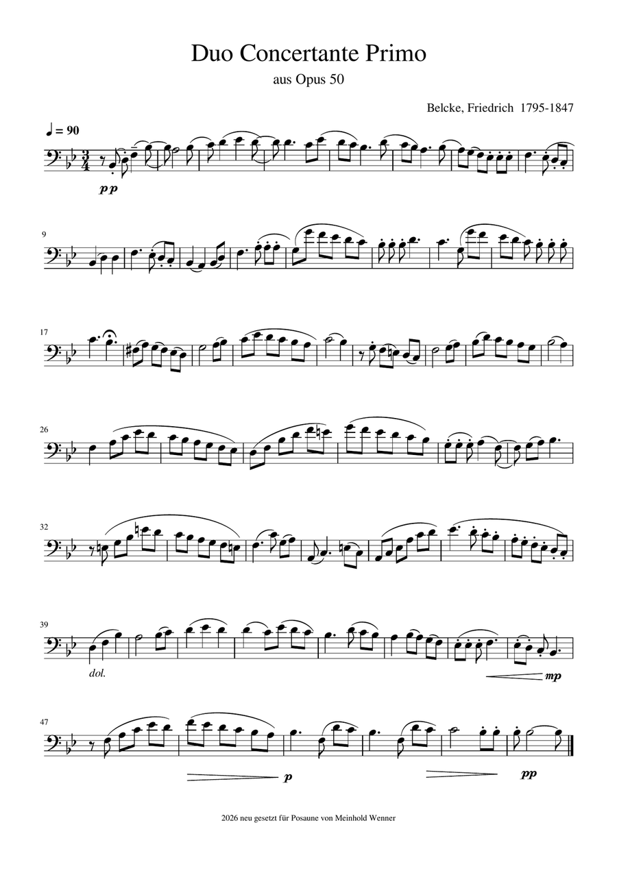 48 easy peaces for trombone 1759 - 1809 Trombone Solo scores gallery preview page 6