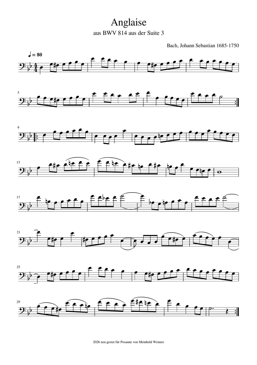 37 easy peaces for trombone 1583 -1685 Trombone Solo scores gallery preview page 6
