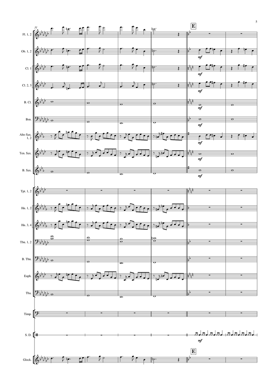 Flight Into Space Concert Band scores gallery preview page 6