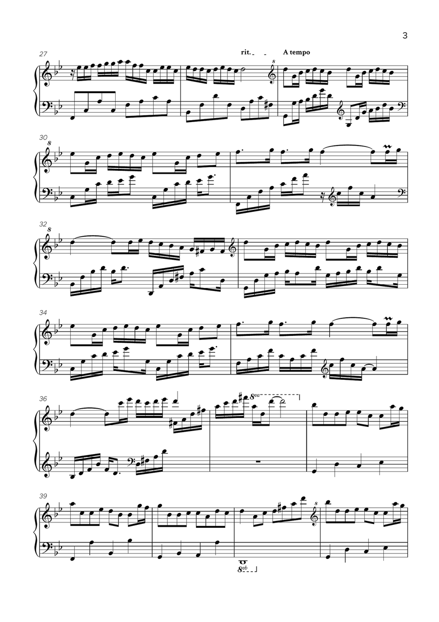 Mariage D'amour Piano Solo scores gallery preview page 3