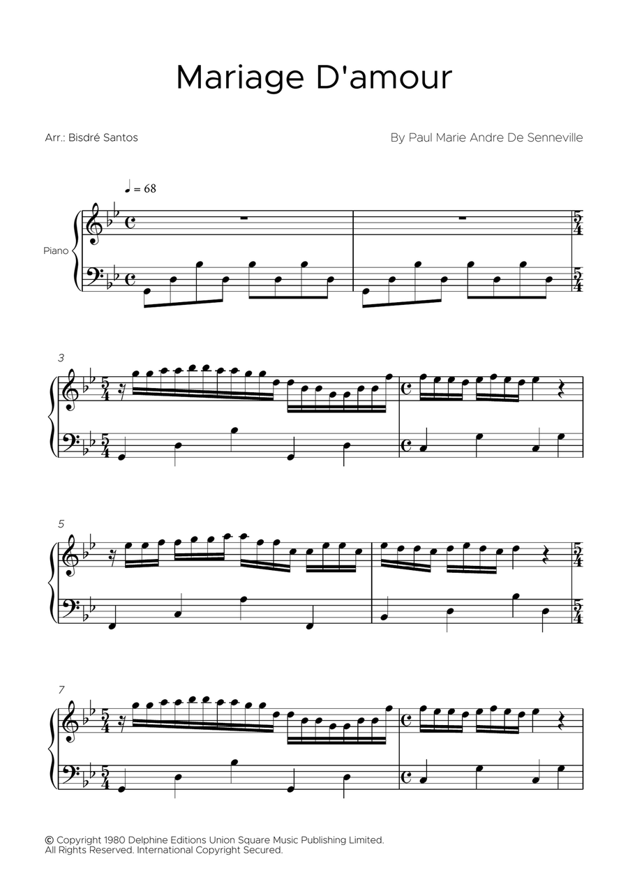 Mariage D'amour Piano Method scores gallery preview page 1