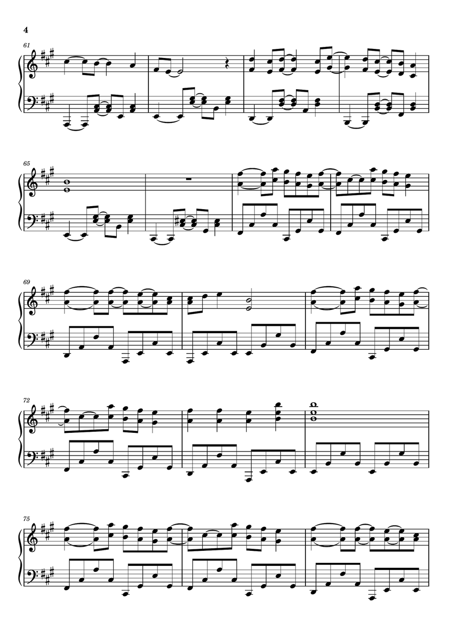 La Luna La Luna Piano Solo scores gallery preview page 4