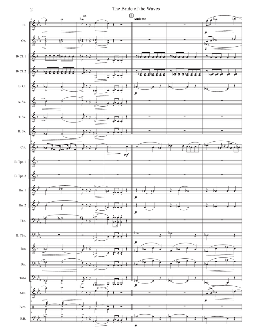Bride of the Waves Bride of the Waves Concert Band scores gallery preview page 2