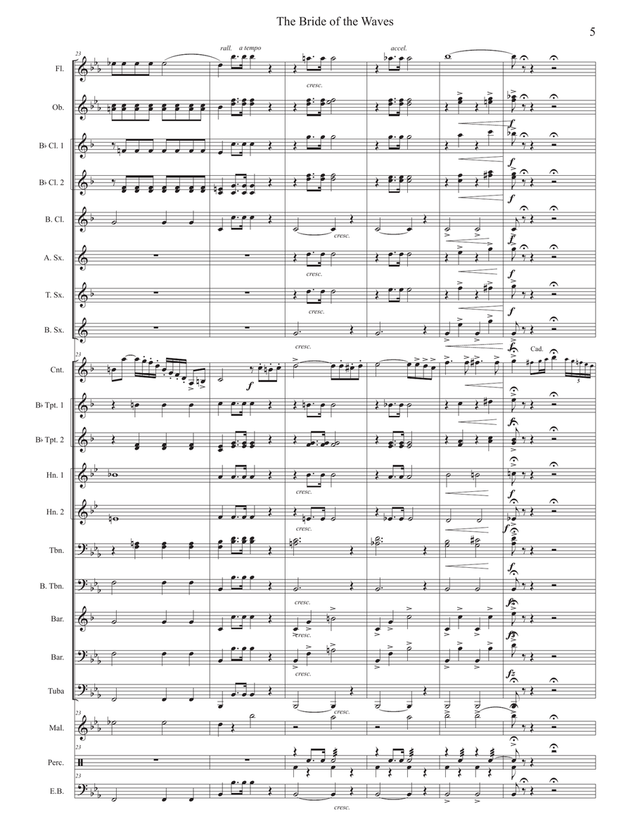 Bride of the Waves Bride of the Waves Concert Band scores gallery preview page 5