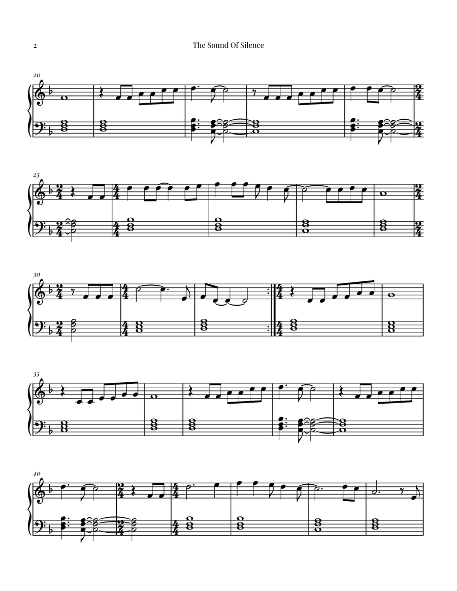 The Sound Of Silence The Sound Of Silence Easy Piano scores gallery preview page 2