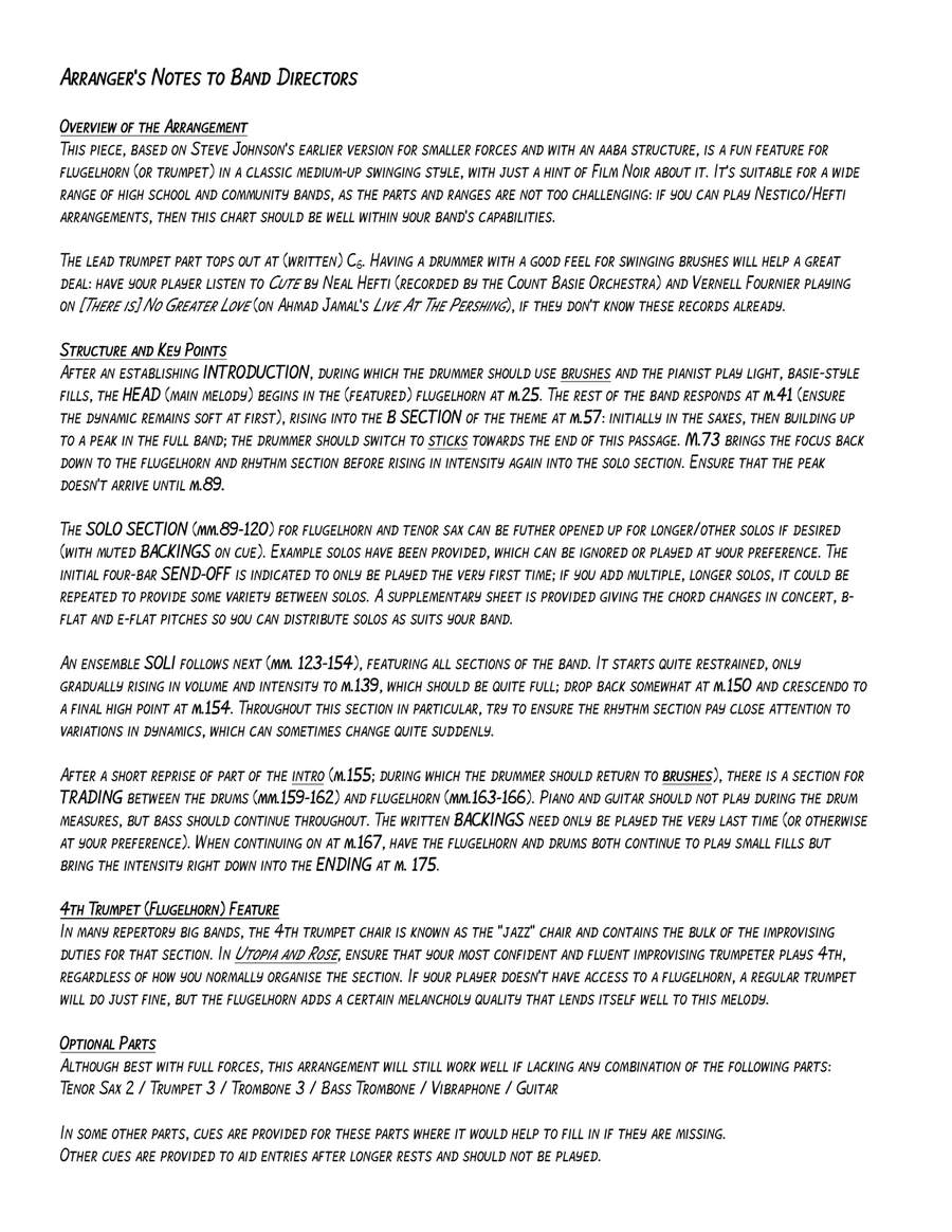 Utopia and a Rose Jazz Ensemble scores gallery preview page 2