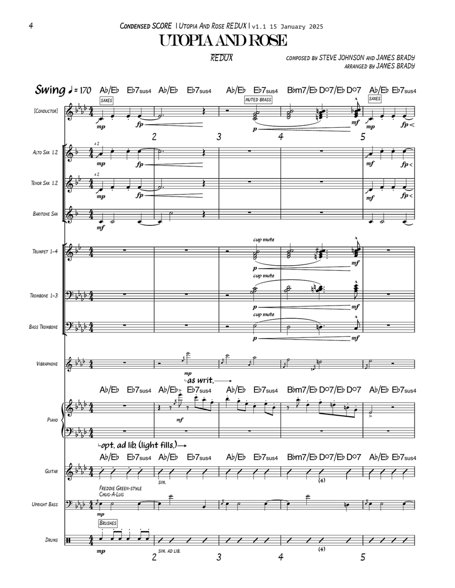 Utopia and a Rose Jazz Ensemble scores gallery preview page 4