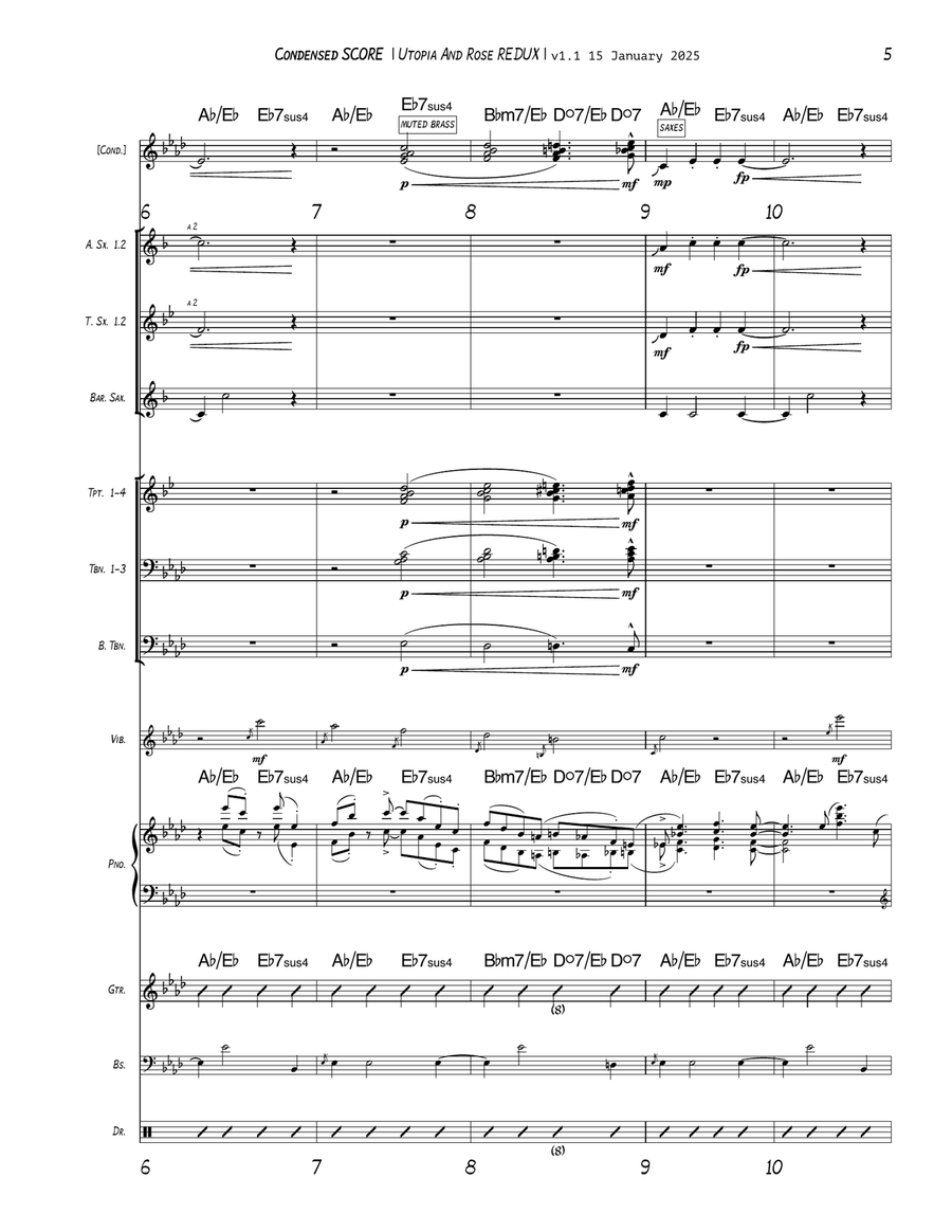 Utopia and a Rose Jazz Ensemble scores gallery preview page 5