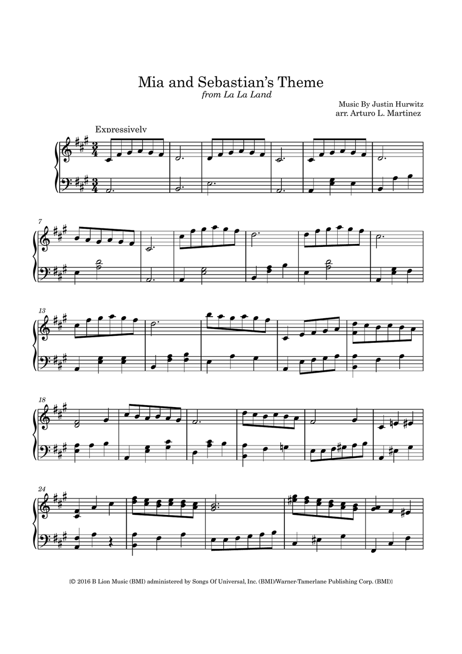 Mia & Sebastian's Theme Mia & Sebastian's Theme Marimba scores gallery preview page 1
