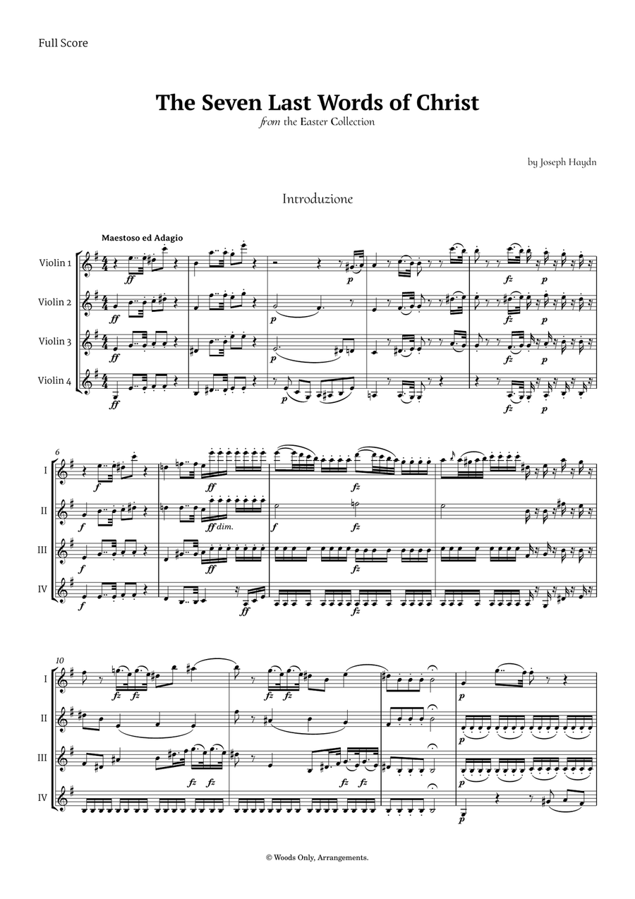 5 Easter Songs for Violin Quartet plus one Bonus String Quartet scores gallery preview page 2