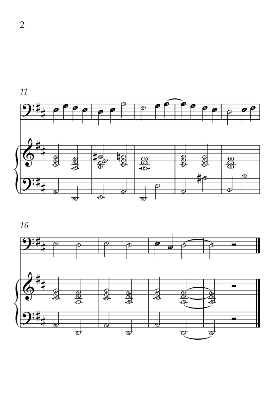 Ode to Joy - Cello and Piano in D Major - Beginner Level Letter Names - Sheet Music Piano scores gallery preview page 2