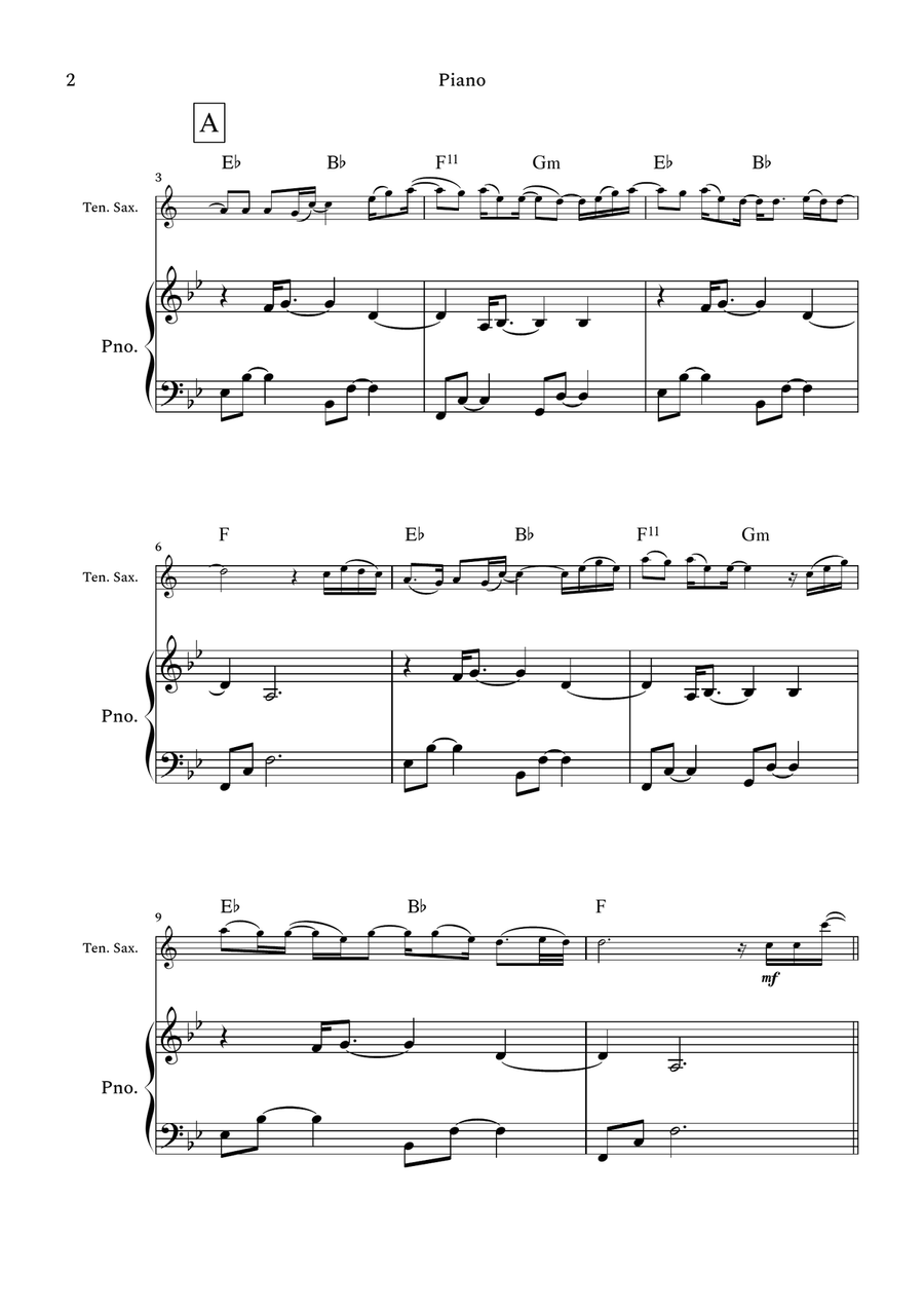 Beautiful Things Beautiful Things Tenor Saxophone scores gallery preview page 2