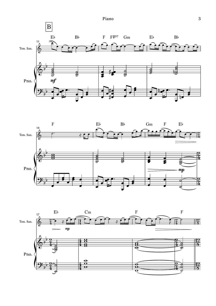 Beautiful Things Beautiful Things Tenor Saxophone scores gallery preview page 3