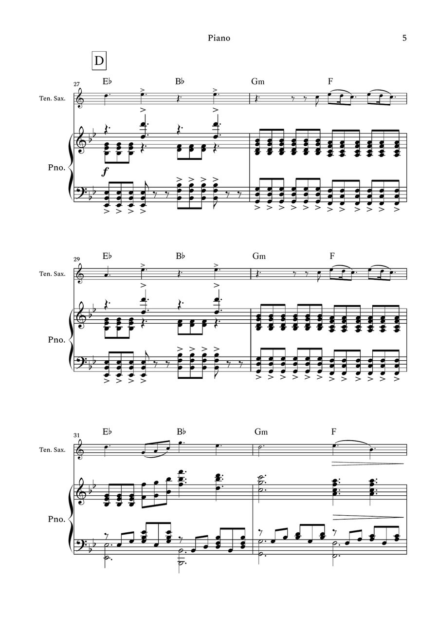 Beautiful Things Beautiful Things Tenor Saxophone scores gallery preview page 5
