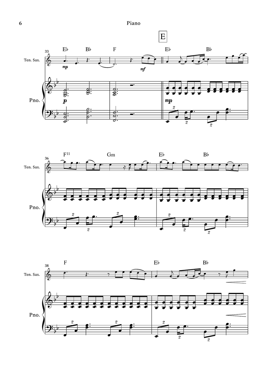 Beautiful Things Beautiful Things Tenor Saxophone scores gallery preview page 6